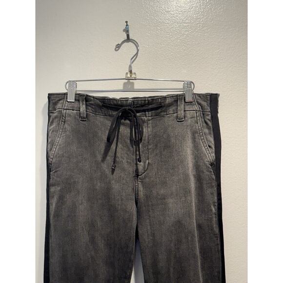 Paige Women's Size 28 Striped Christy Faded Mist Black Denim Jeans Drawstring - Picture 3 of 6